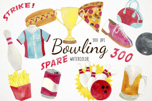 Watercolor Bowling Clipart Review