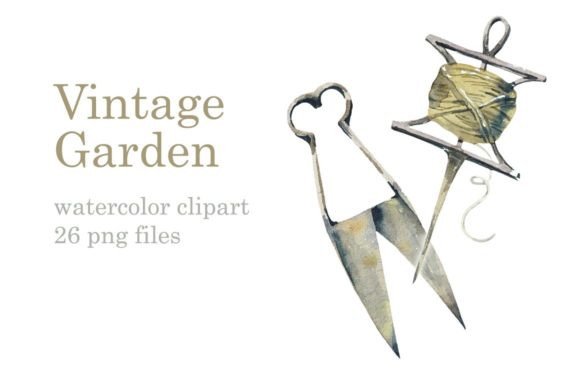 Watercolor Garden Clip Art and Illustrations