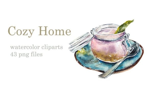 Watercolor Warm Cozy Home
